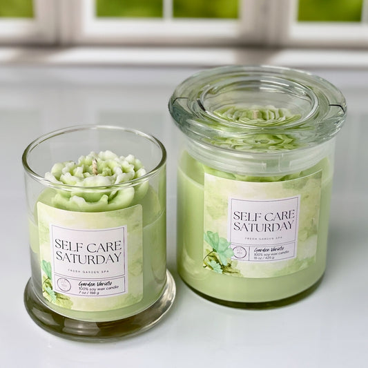 A Mandatory Activity, Self Care Saturday Candle - Fresh Garden Spa Soy Candle