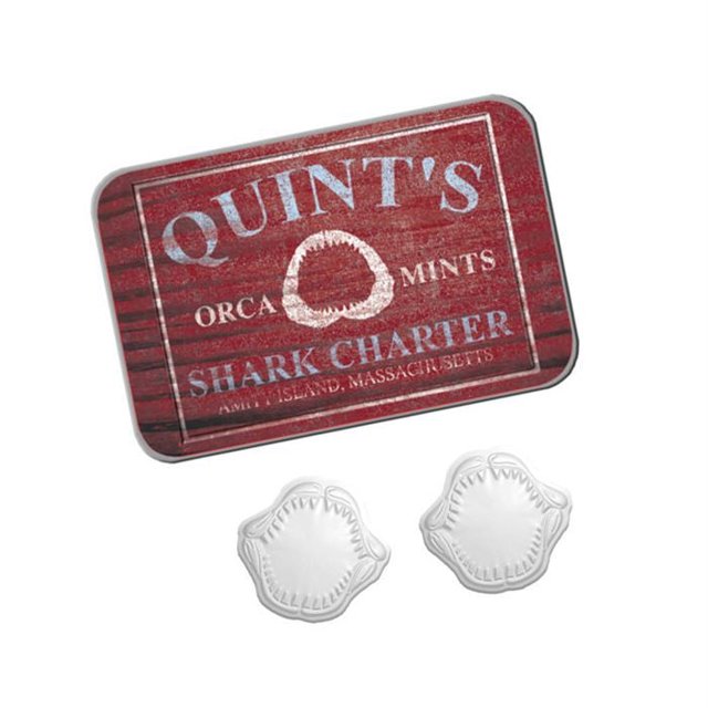 Jaws Quint’s Orca Mints, Shark Jaw Peppermint Flavored Candies,1.5 ounce Tin, - 18 Count Display Box