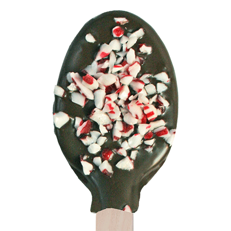 Peppermint Dark Chocolatey Dipped Spoons - 6 Count Gift Box