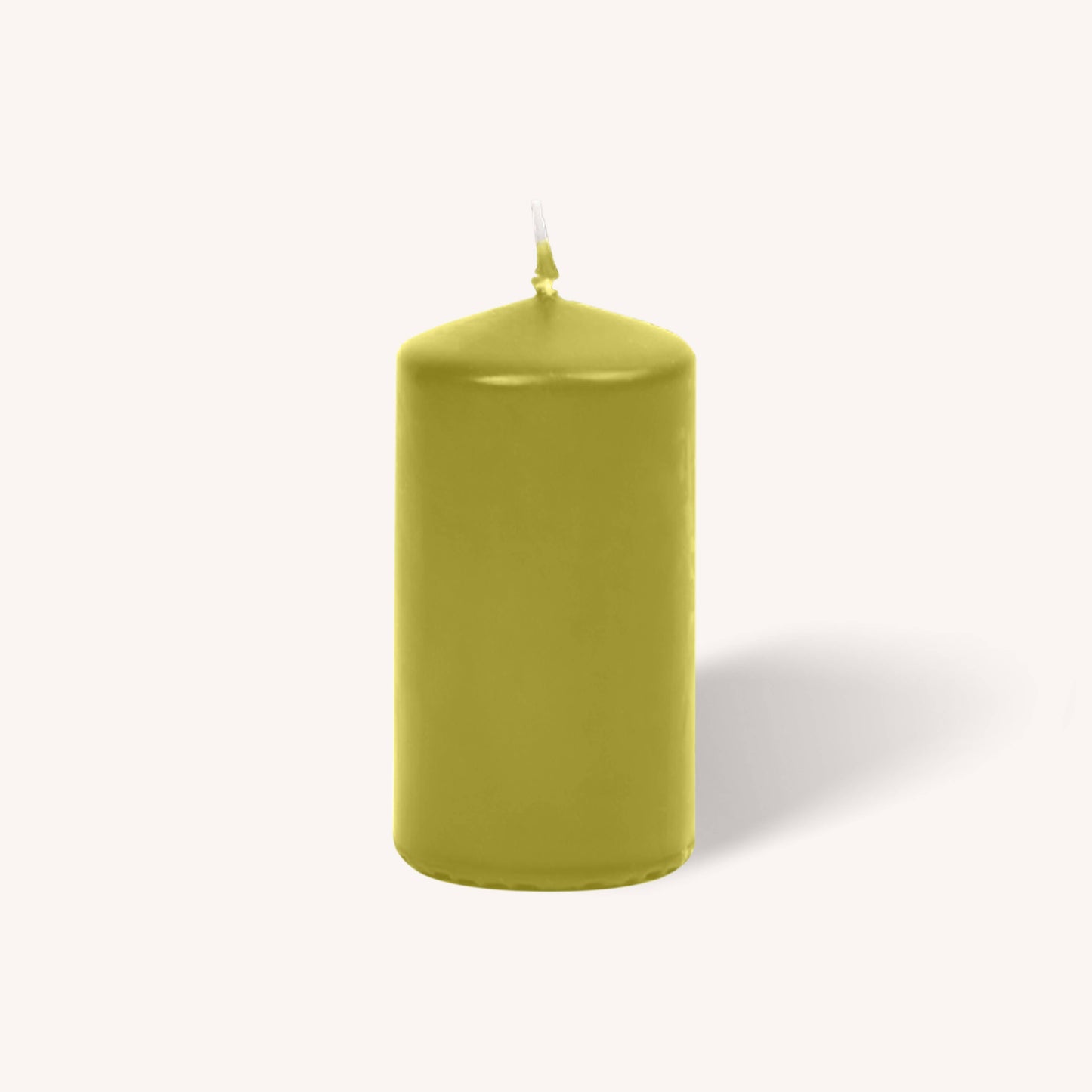 Olive Green Pillar Candles - 2" x 4" - 4 Pack