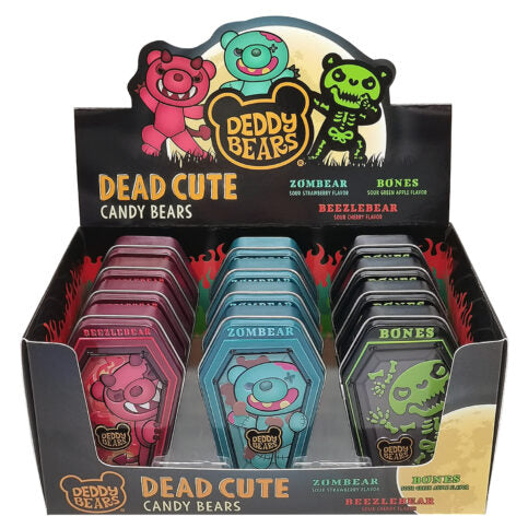 Halloween Deddy Bears Dead Cute Candy Bears, 1.2 Ounce Tin
