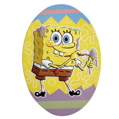 Easter SpongeBob SquarePants, Eggstra Sours Candy Tin, 1.2 ounces of Sour Strawberry SpongeBob Shaped Candy