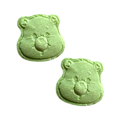 Care Bears Springtime Sweets Tin Bear Shaped Sour Green Apple Candies 1.5 Ounces Tin, 12 Count Display Box