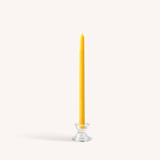 Yellow Beeswax Candles - 14 inch - 2 Pack