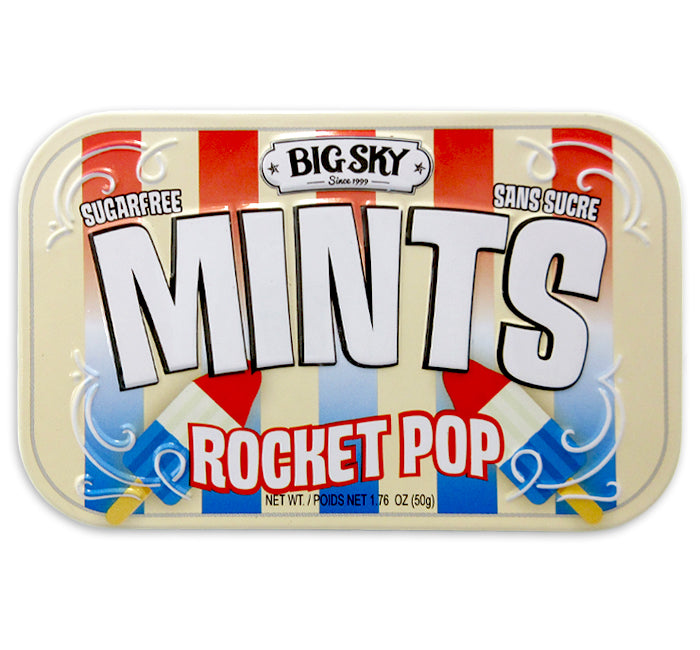 Big Sky Sugar Free Mint Candy, 1.76 Ounce (50g) Tin - 6 Count Display Tray