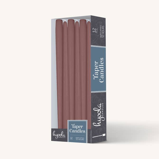 Lavender Taper Candles - 14 Inch - 12 Pack