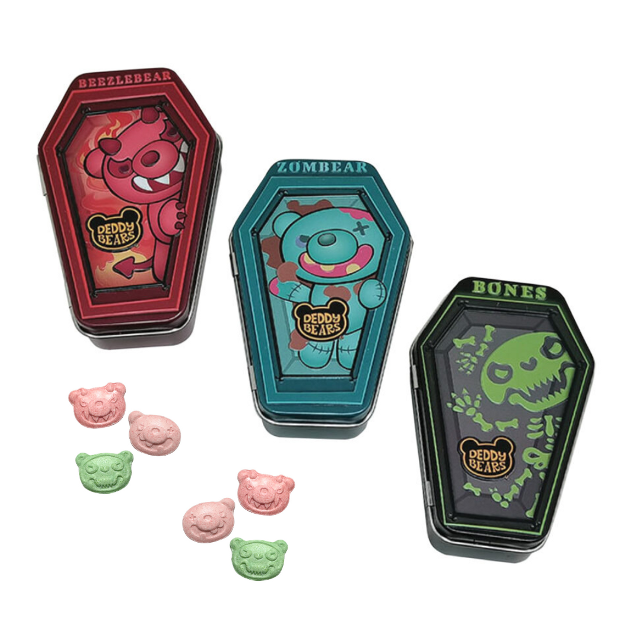 Halloween Deddy Bears Dead Cute Candy Bears, 1.2 Ounce Tin