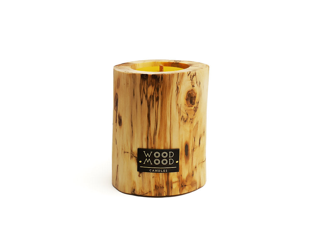 Ubud Cedarwood, Original Size – rechargeable interior candle in wood