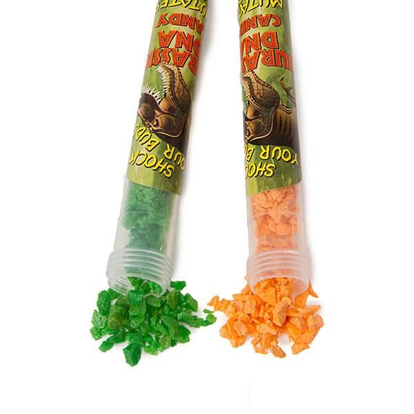 Jurassic Dinosaur DNA Rocks Candy Test Tubes - 24 Count Display Box