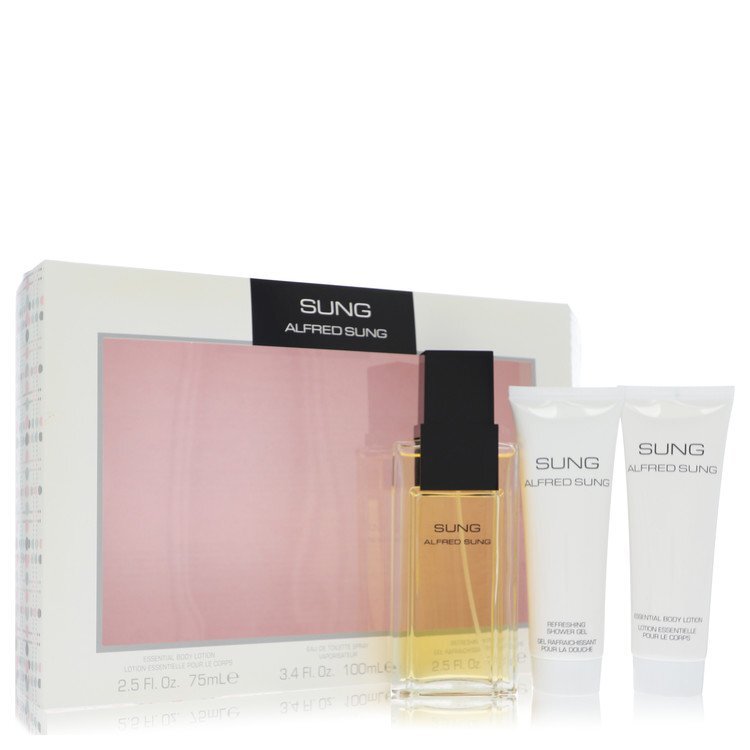 Alfred SUNG Gift Set for Women (3.4 oz Eau de Toilette Spray + 2.5 oz Body Lotion + 2.5 oz Shower Gel)