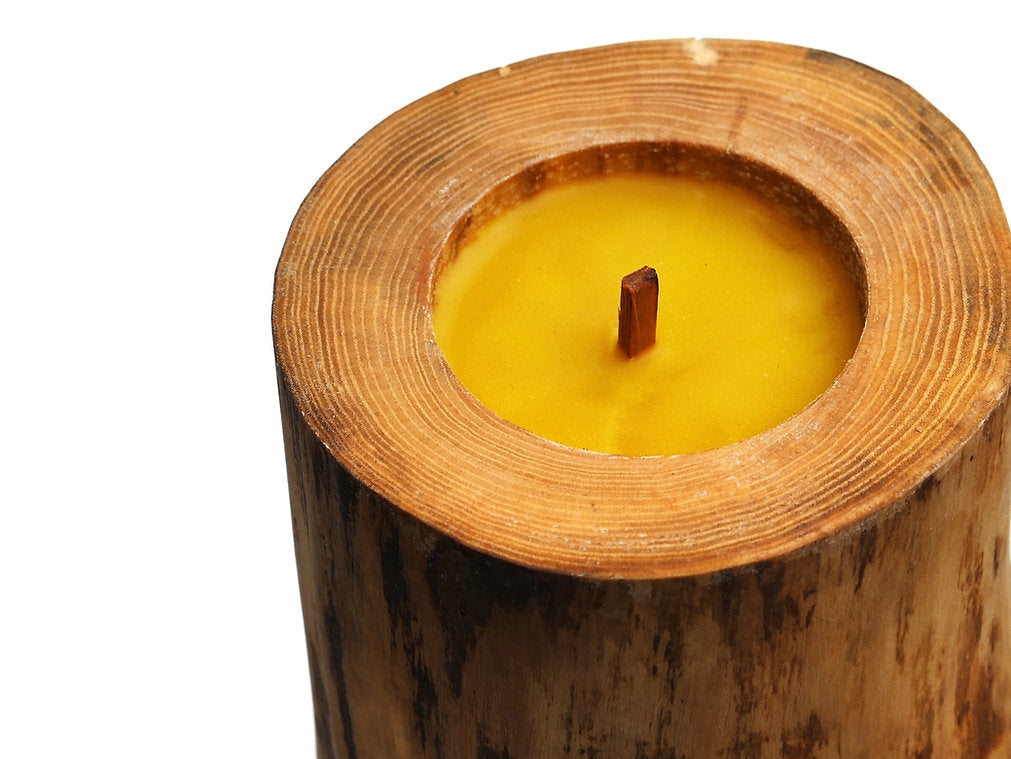 Ubud Cedarwood, Original Size – rechargeable interior candle in wood