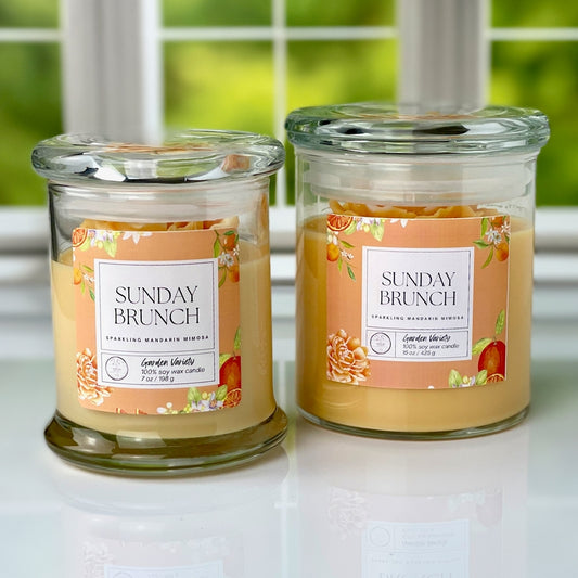A Mandatory Activity, Sunday Brunch Candle - Sparkling Mandarin Mimosa Soy Candle