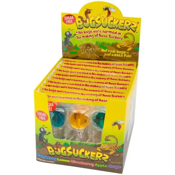 Bugsuckers, Sugar-free Sucker with Edible Image of Real Bugs Inside Lollipop, 1.7 Ounce