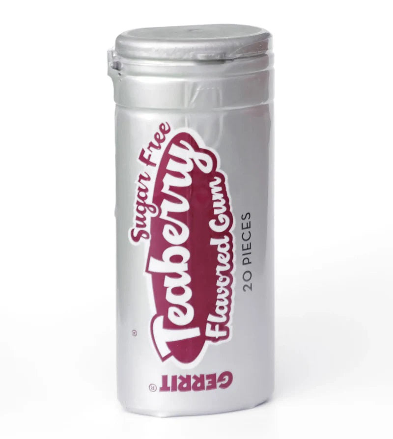 Gerrit Sugar Free Chewing Gum, 20 Piece Tube - 4 Pack Variety Bundle