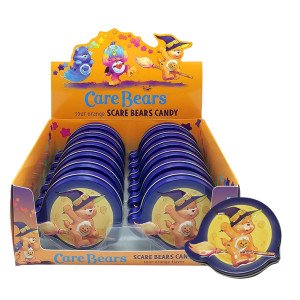 Care Bears Halloween Scare Bears Candy, 1.2 Ounce Sour Orange Candy Care Bears Tin - 12 Count Display Box