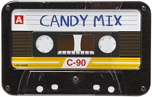 Candy Mix Cassette Tape Candy Tin, Cherry Flavor Candy, 1.3 Ounce - 18 Count Display Box