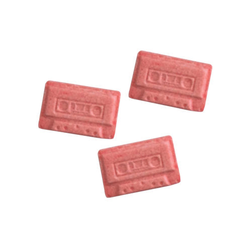 Candy Mix Cassette Tape Candy Tin, Cherry Flavor Candy, 1.3 Ounce - 18 Count Display Box