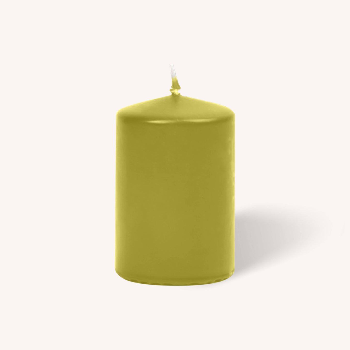 Olive Green Pillar Candles - 2" x 3" - 4 Pack