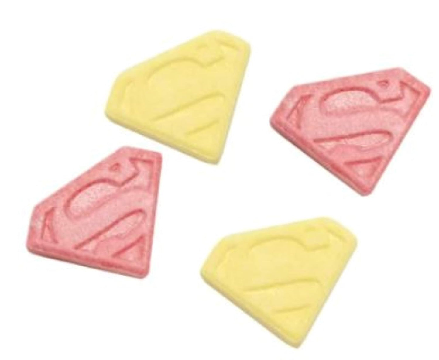 DC Comics Superman S-Shield Tin, 0.6 Ounce of Sour Cherry Flavored Red and Yellow S-shield Candy - 12 Count Display Box