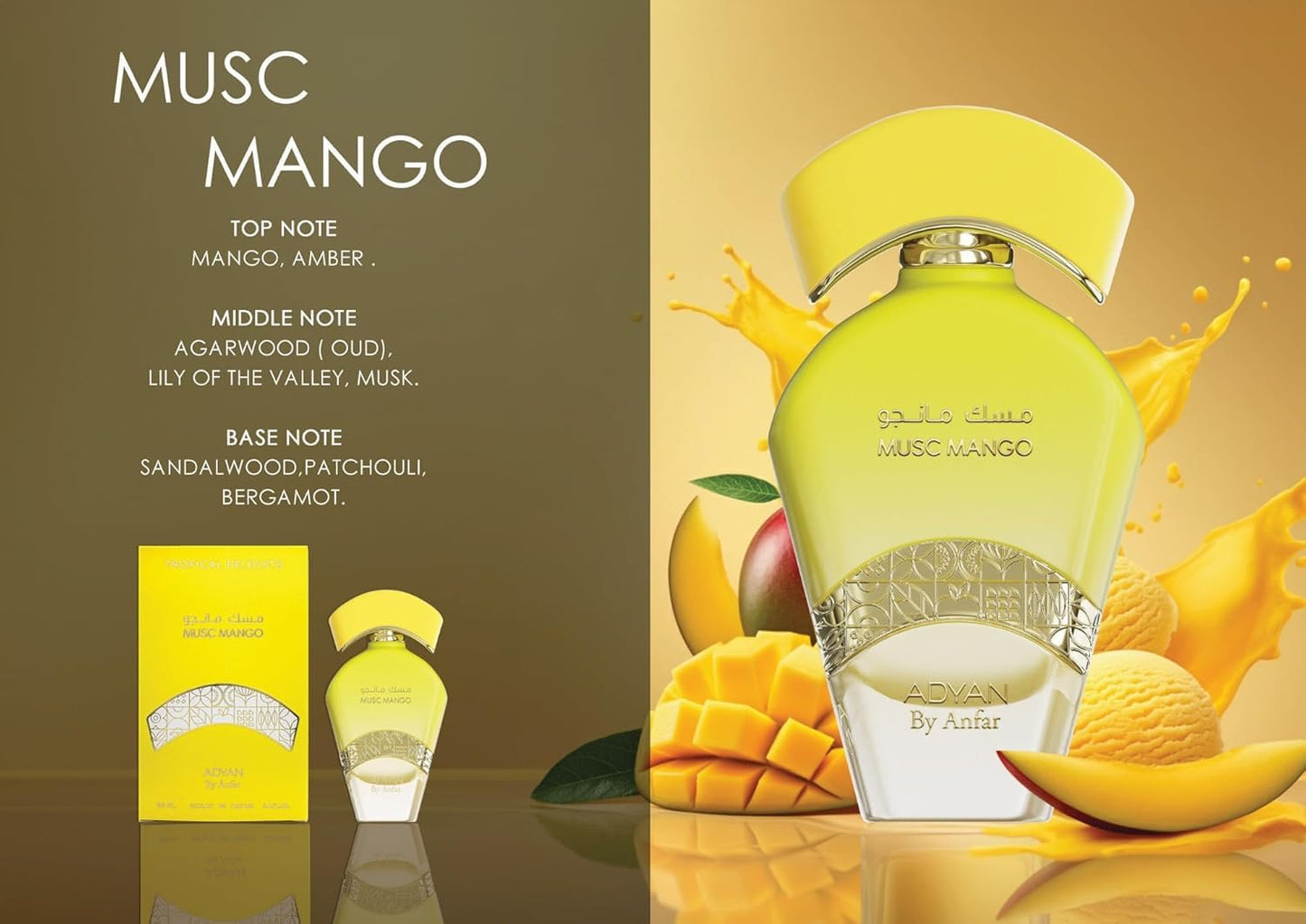 Adyan Musc Mango Eau De Parfum Unisex Perfume, 100 ml
