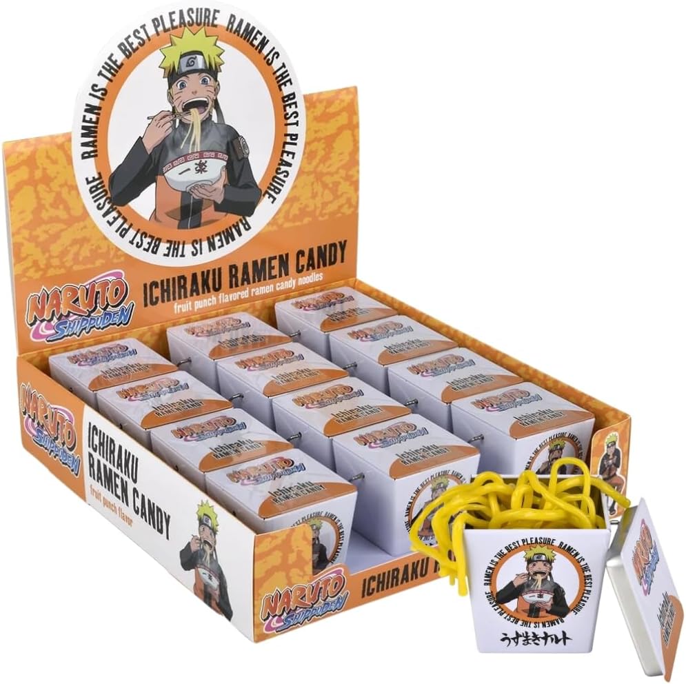 Boston America Naruto Ichiraku Ramen Candy Tin, Fruit Punch Flavor, 1 Ounce - 12 Count Display Box
