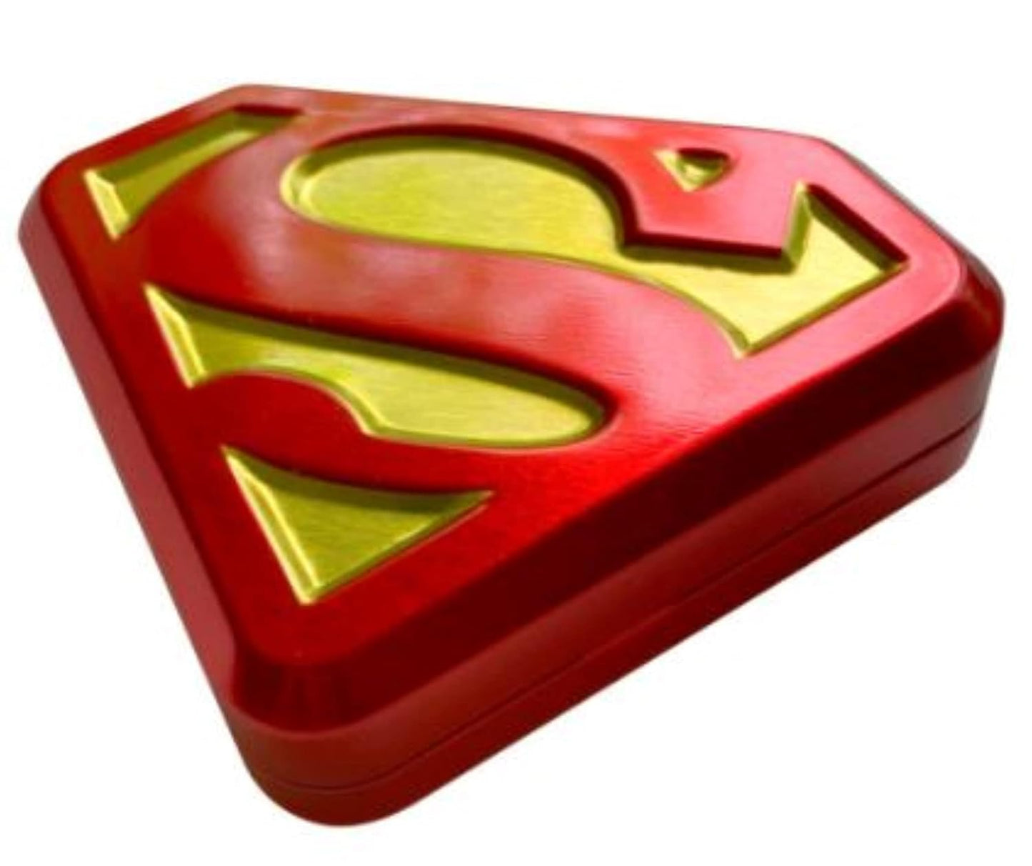 DC Comics Superman S-Shield Tin, 0.6 Ounce of Sour Cherry Flavored Red and Yellow S-shield Candy - 12 Count Display Box