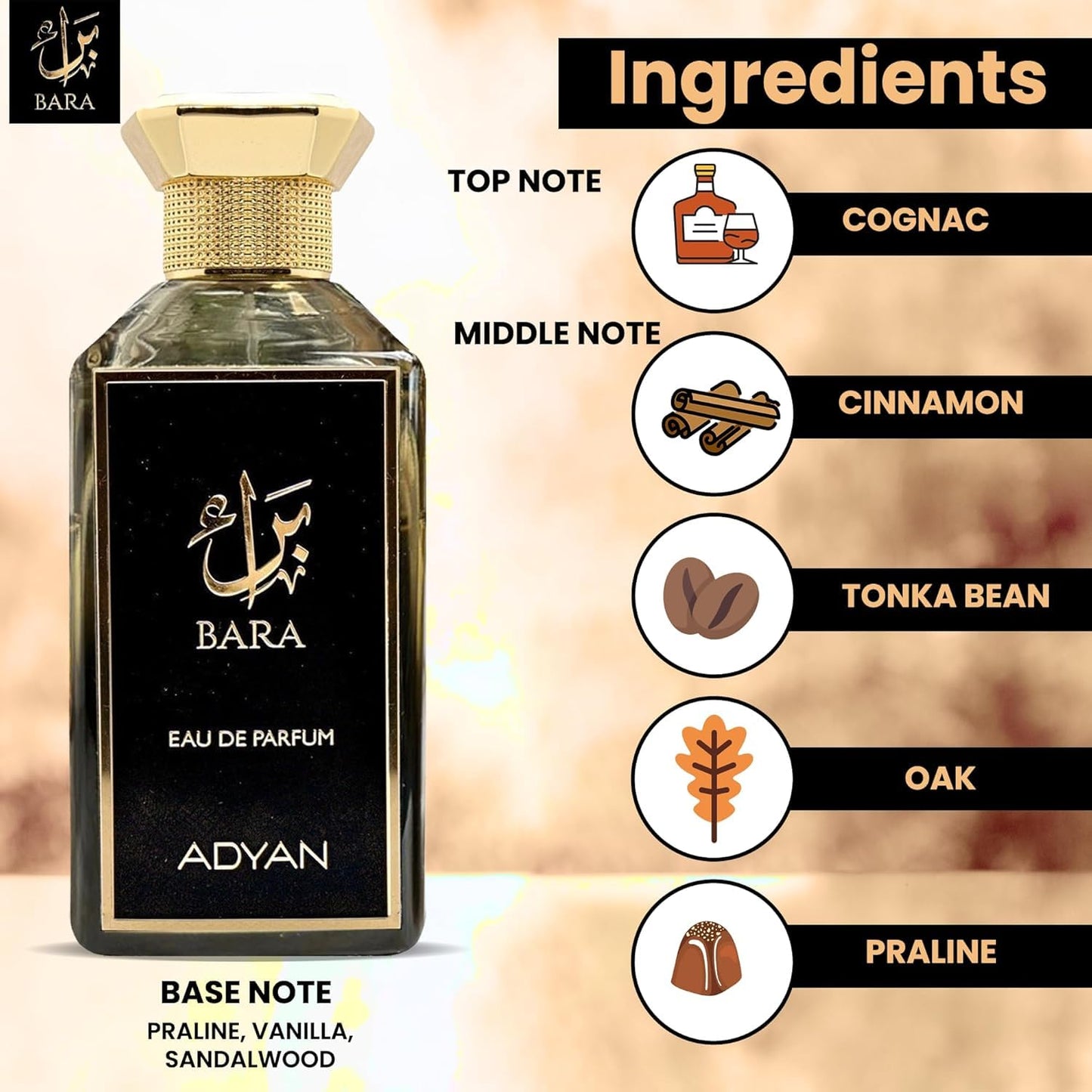 Adyan Bara Eau De Parfum Unisex Perfume, 100 ml