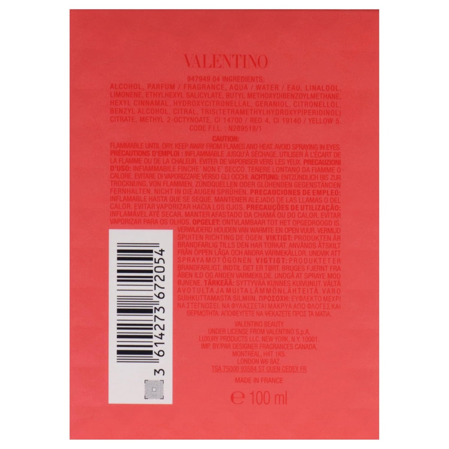 Valentino Donna Born In Roma Coral Fantasy Eau de Parfum for Women, 100 ml