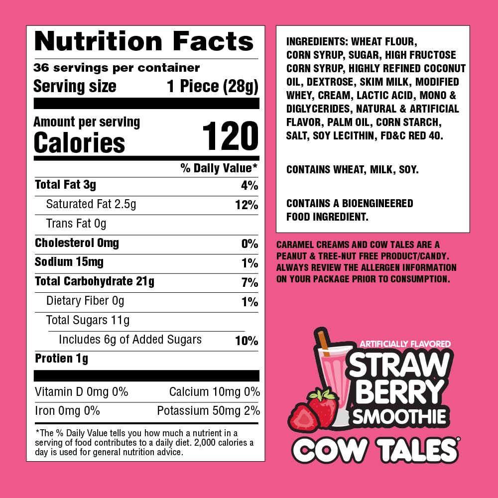 Goetze's Candy Cow Tales Caramel Chewy Candy Sticks, 1 Ounce - 36 Count Display Box
