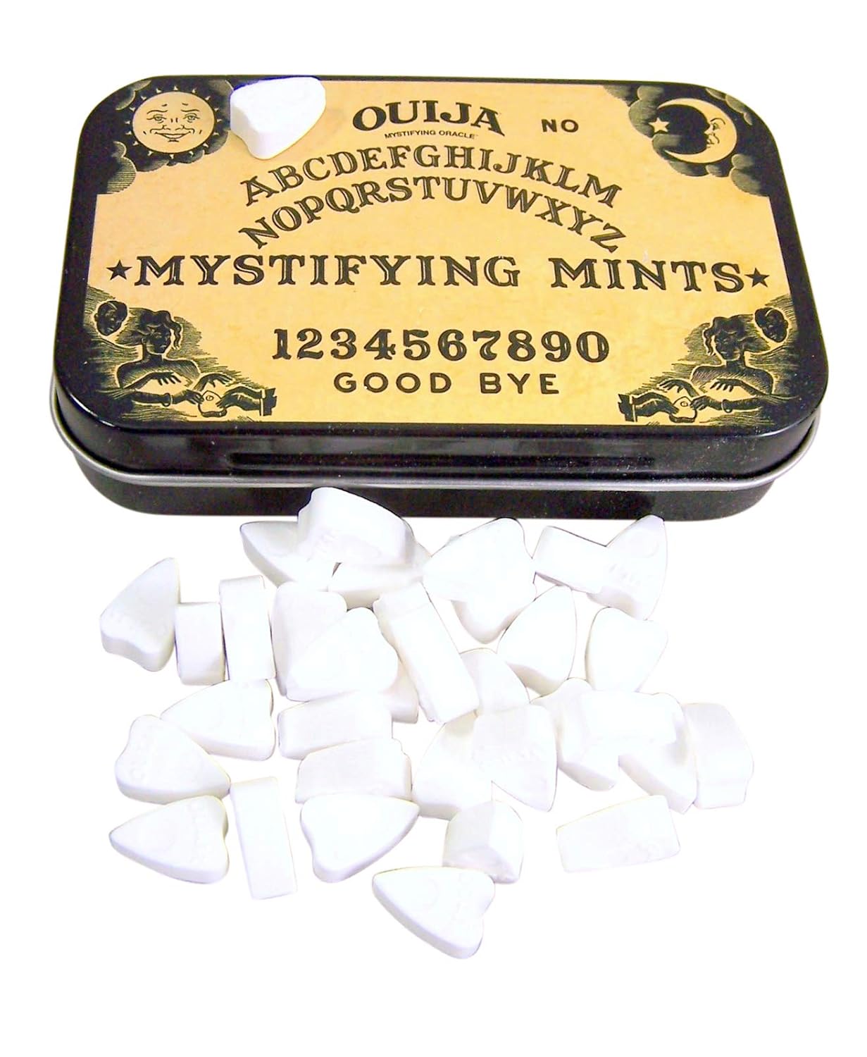 Ouija Mystifying Peppermint Mints,1.5 Ounce Candy Tin - 18 Count Display Box