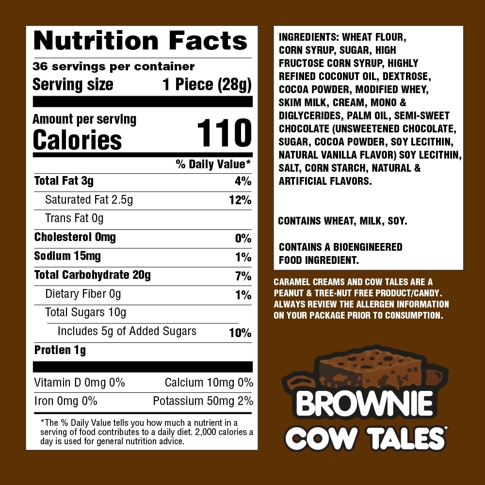 Goetze's Candy Cow Tales Caramel Chewy Candy Sticks, 1 Ounce - 36 Count Display Box