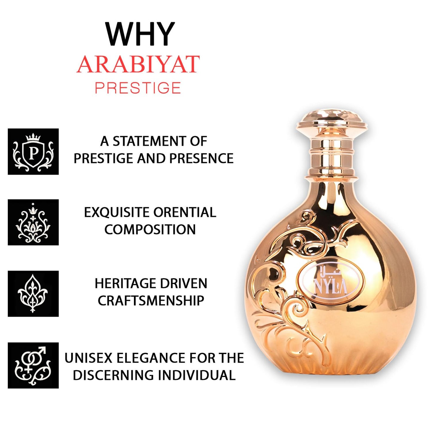 Arabiyat Prestige Nyla Eau De Parfum Unisex Perfume, 80 ml