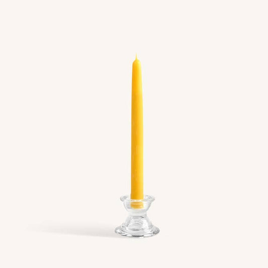 Yellow Beeswax Candles - 10 inch - 2 Pack