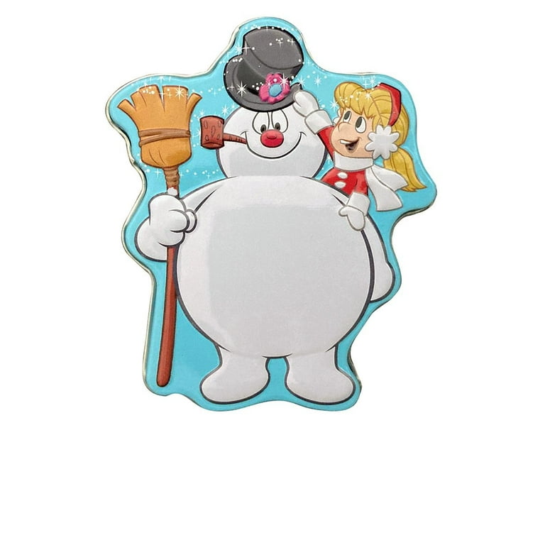 Holiday Christmas Frosty the Snowman, Frosty's Magical Sours, Blue Raspberry Candy Tins - 12 Count Display Box