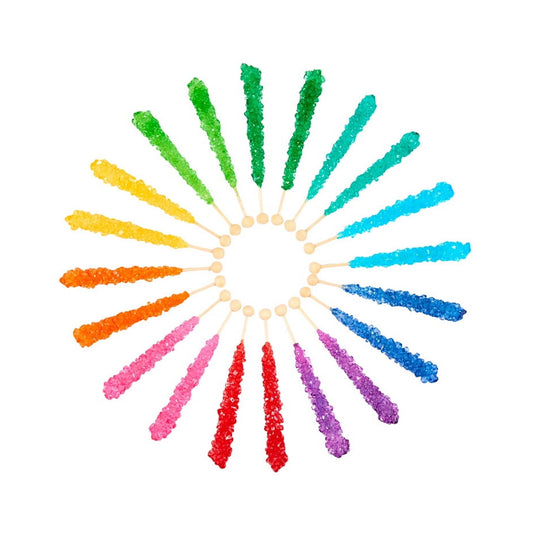 Squire Boone Candy Bar Rainbow Rock Candy 20 Sticks 18"