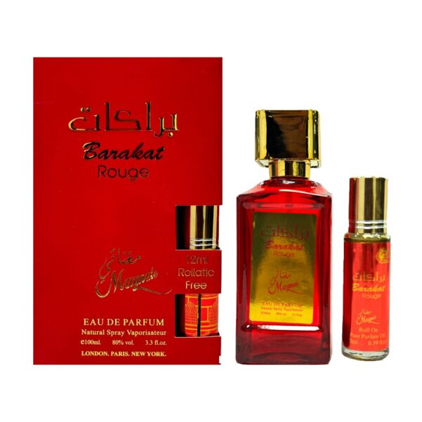 Magnate Barakat rouge Eau De Parfum For Women, 100 ml + Pure Oil 12 ml Bottle