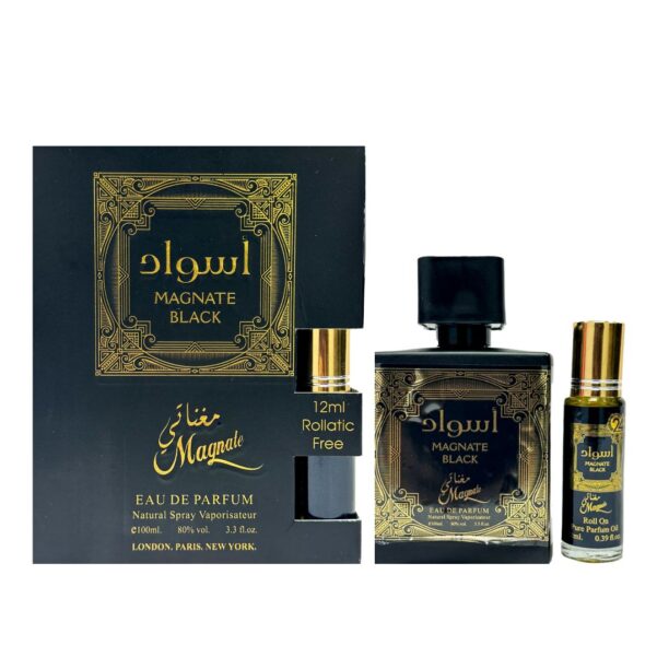 Magnate Black Eau De Parfum For Men, 100 ml + Pure Oil 12 ml Bottle