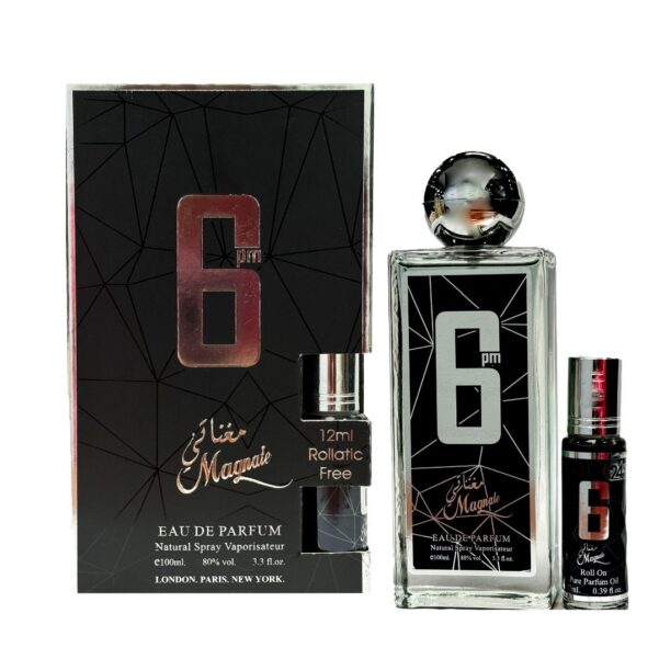 Magnate 6 PM Eau De Parfum For Men, 100 ml + Pure Oil 12 ml Bottle