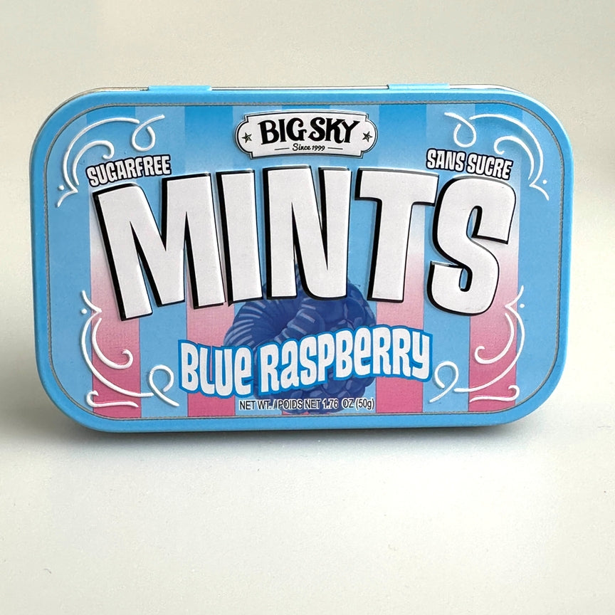 Big Sky Sugar Free Mint Candy, 1.76 Ounce (50g) Tin - 6 Count Display Tray
