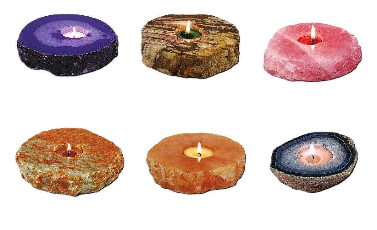 Thick Slab Tea Light Holder