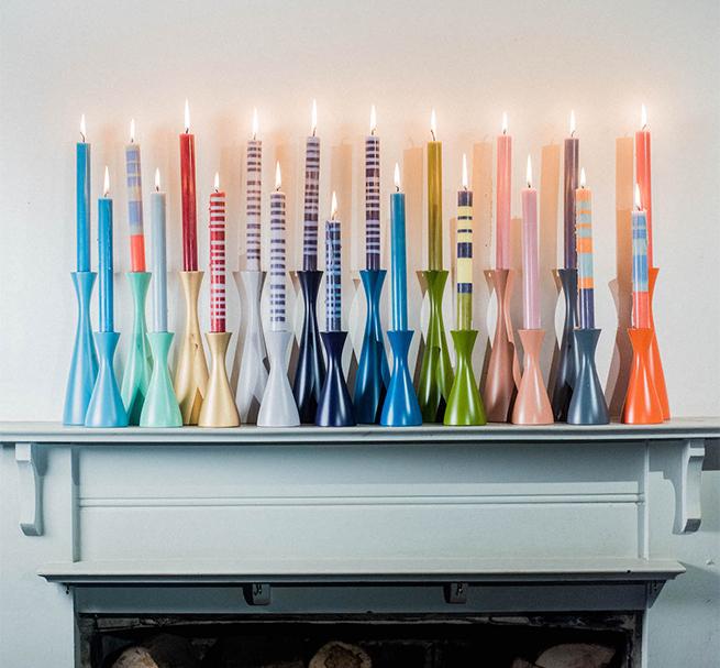 British Colour Standard Wooden Candle Holder