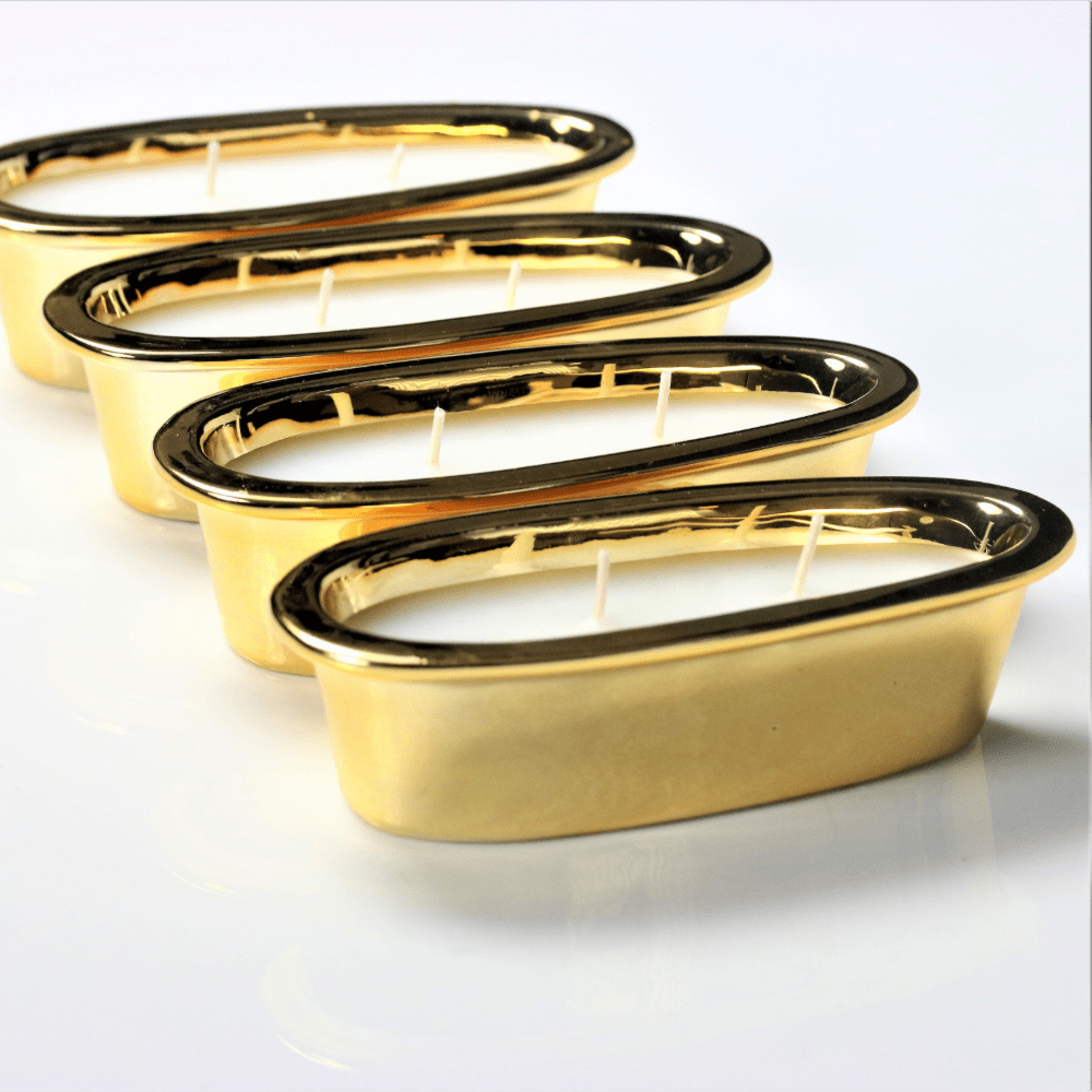 Gold Grand Alligator Scented Double Wick Candle, 14 oz