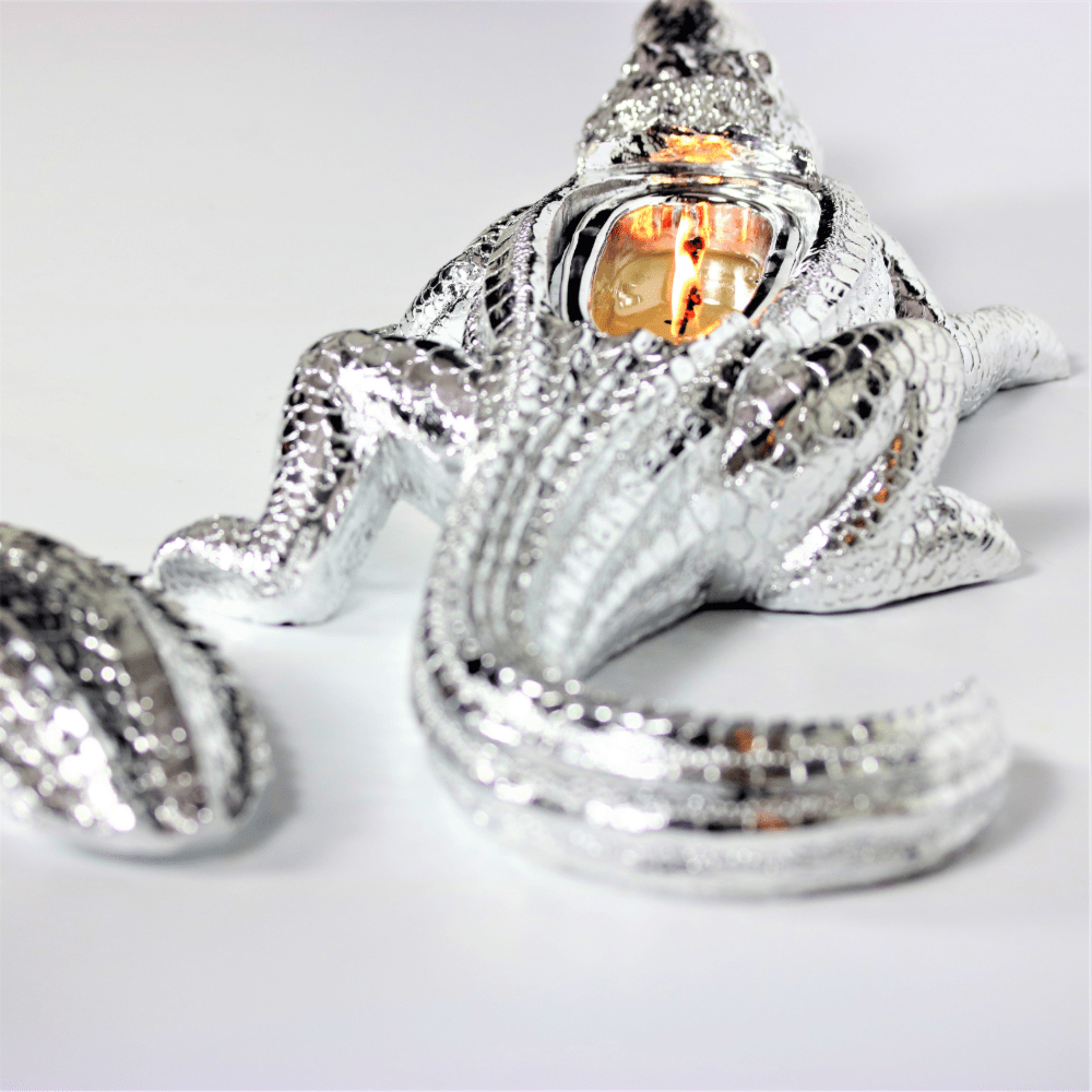 Silver Grand Alligator Scented Double Wick Candle, 14 oz
