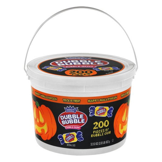 Halloween Jack-O-Lantern, America's Original Dubble Bubble Gum, Bulk Tub of 200 Pieces