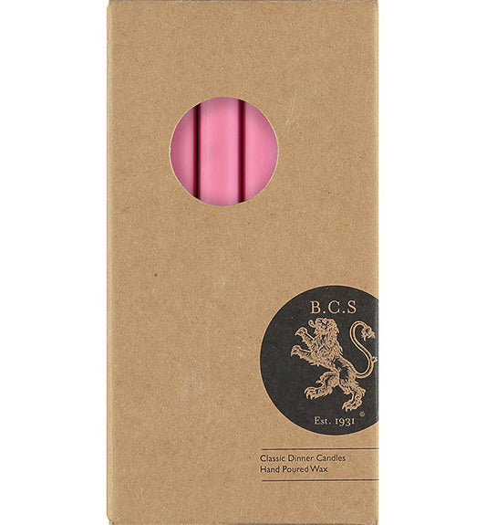 British Colour Standard 25cm / 10'' H Neyron Rose Eco Dinner Candles, Gift Box of 6