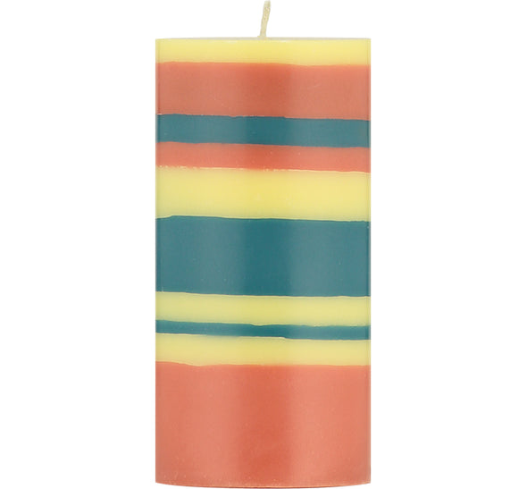 British Colour Standard Stripped Eco Pillar Candles