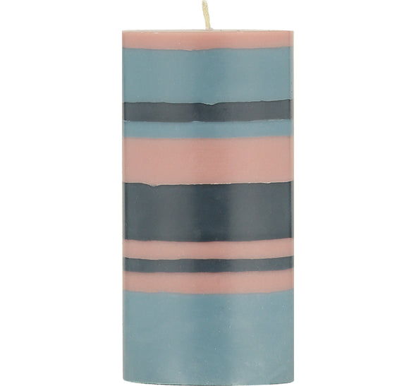 British Colour Standard Stripped Eco Pillar Candles