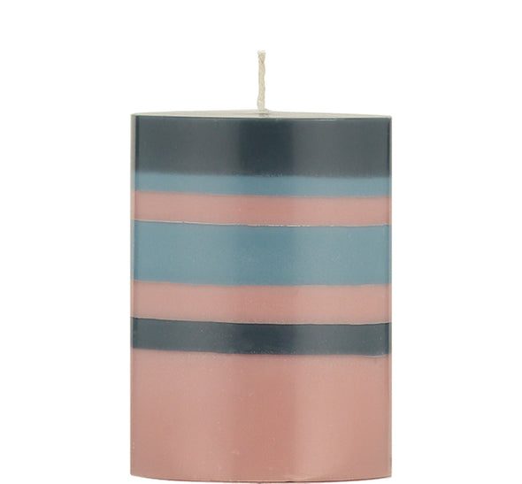 British Colour Standard Stripped Eco Pillar Candles