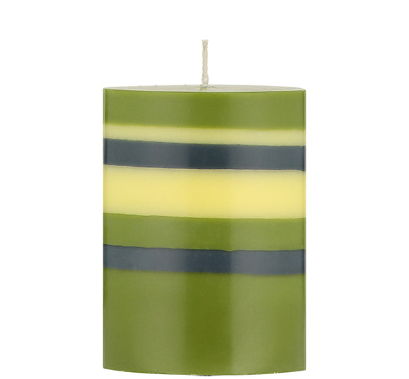 British Colour Standard Stripped Eco Pillar Candles
