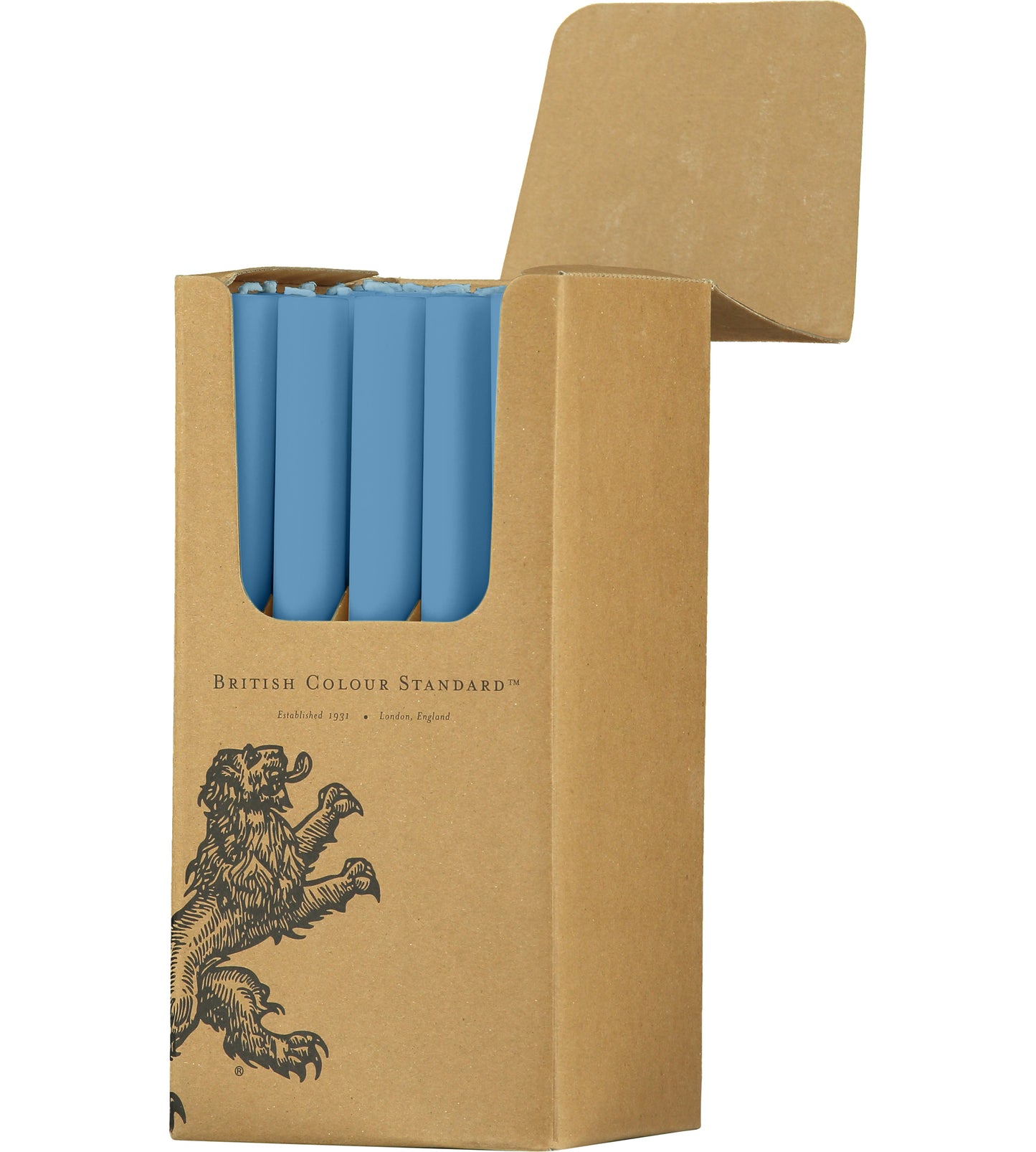 British Colour Standard Eco Dinner Candles, 25cm / 10'' H - 25 per pack